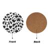 Black & White Leopard MDF Cork Coasters  A Set of 4 Absorbent Coasters, Round Shape with Elegant Print for Home Decor view 2