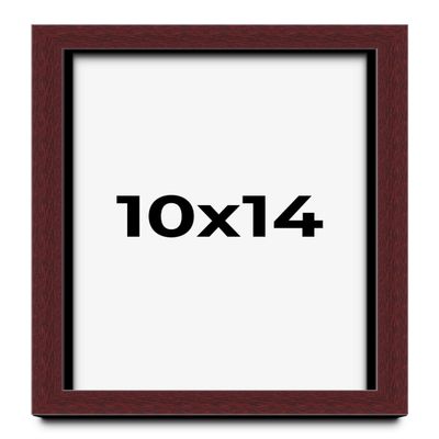 10x14 Shadow Box Brown Mahogany Finish Solid Wood Display Frame | 1.625 Inches Deep | 1 Inch Moulding Width | UV Resistant Acrylic Plexiglass, Acid Free Backing and Hanging Hardware