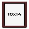10x14 Shadow Box Brown Mahogany Finish Solid Wood Display Frame | 1.625 Inches Deep | 1 Inch Moulding Width | UV Resistant Acrylic Plexiglass, Acid Free Backing and Hanging Hardware view 1