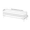 End of Bed Storage Bench Footstool Faux Leather Long Bench with Metal Legs Upholstered Bench Cloakroom Bench for Entryway Front Door view 2