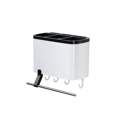 DJFKDYHPE Utensil Caddy Multifunctional Kitchen Storage Rack Wall-Mounted Hollow Drain Chopstick Holder Rag Rack Pen Holder Racks