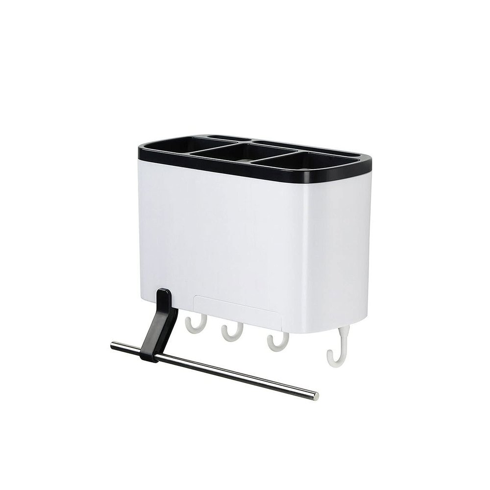 DJFKDYHPE Utensil Caddy Multifunctional Kitchen Storage Rack Wall-Mounted Hollow Drain Chopstick Holder Rag Rack Pen Holder Racks