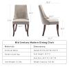 ODUSE-DAILY Beige Mid Century Dining Chairs Set of 4, Modern Kitchen & Dining Room Chairs Set of 4, Fabric Upholstered Kitchen Chairs, Sillas de Comedor, Wood Legs (Beige, 4 Pcs) view 3