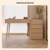LPP-AWH Makeup Vanity - White Vanity Desk with A Movable 4-Drawers Cabinet, Bedroom Vanity Include Smart LED Lights Mirror and 2 Drawers & Makeup Chair, Suitable for Her (27.56'') view 4