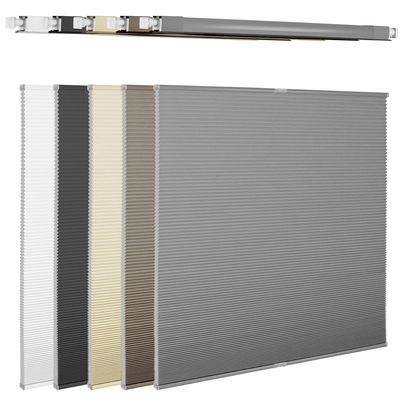 DOING-X Top Down Bottom Up Cellular Shades for Indoor Window, No Drill No Tool Cellular Blinds Light Filtering Honeycomb Shades, Color-Matched Fabric Solar Window Shades,38.5" W x 39" H,Gray
