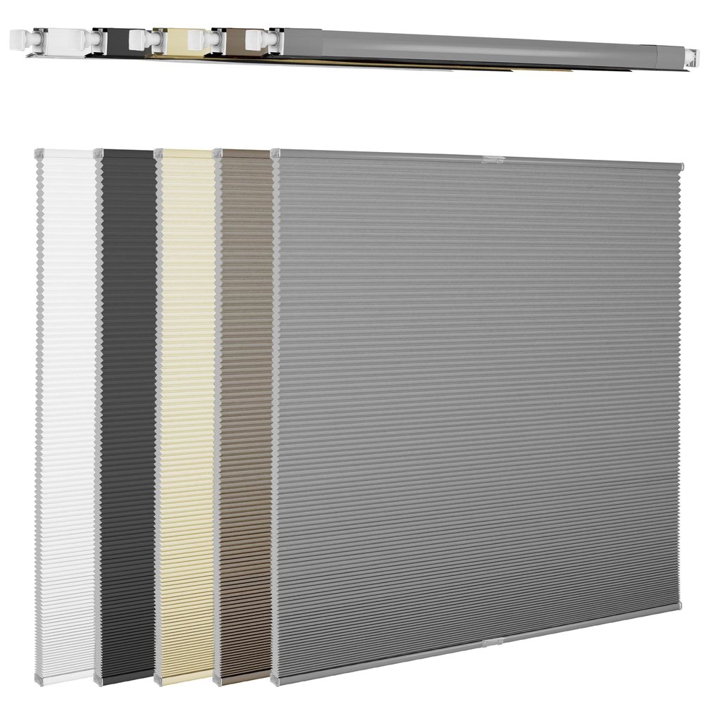 DOING-X Top Down Bottom Up Cellular Shades for Indoor Window, No Drill No Tool Cellular Blinds Light Filtering Honeycomb Shades, Color-Matched Fabric Solar Window Shades,38.5" W x 39" H,Gray