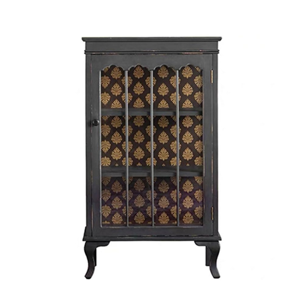 YNWDBY Sideboard Buffet Cabinet Nordic Retro Black Wine Cabinet Display Cabinet Home Living Room Old Glass Tableware Cabinet Storage Cabinet Kitchen Storage Cabinets