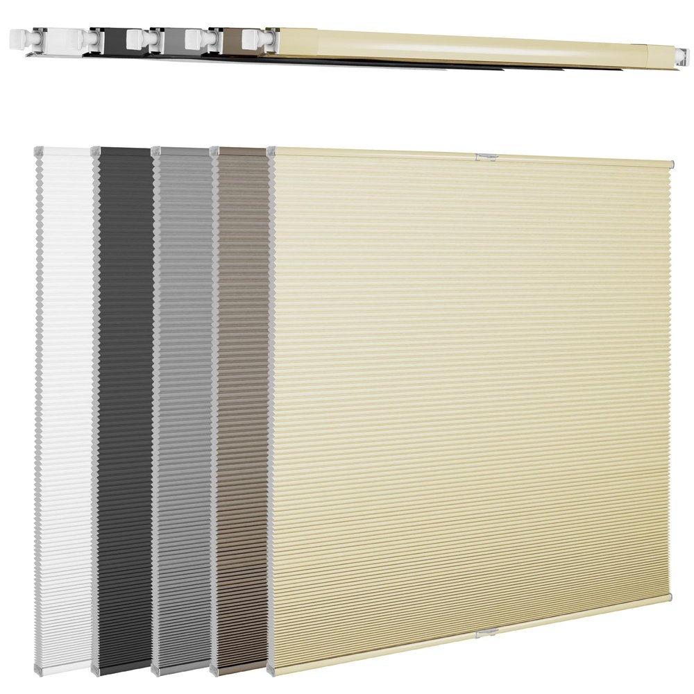 DOING-X Top Down Bottom Up Cellular Shades for Indoor Window, No Drill No Tool Cellular Blinds Light Filtering Honeycomb Shades, Color-Matched Fabric Solar Window Shades,38" W x 39" H,Beige