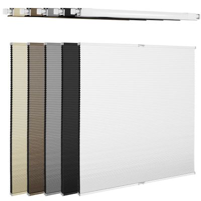 DOING-X Top Down Bottom Up Cellular Shades for Indoor Window, No Drill No Tool Cellular Blinds Blackout Honeycomb Shades, Color-Matched Fabric Noise Reduction Window Shades,29.5" W x 64" H,White