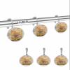 Fall 12PCS Shower Curtain Hooks Rings, Squirrel Pumpkin Sunflowers Leaves Orange Plaid Decorative Shower Curtain Hooks for Bathroom Stainless Steel Rustproof Shower Curtain Rings view 2