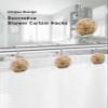Fall 12PCS Shower Curtain Hooks Rings, Squirrel Pumpkin Sunflowers Leaves Orange Plaid Decorative Shower Curtain Hooks for Bathroom Stainless Steel Rustproof Shower Curtain Rings view 3