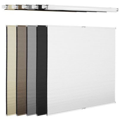DOING-X Top Down Bottom Up Cellular Shades for Indoor Window, No Drill No Tool Cellular Blinds Blackout Honeycomb Shades, Color-Matched Fabric Noise Reduction Window Shades,39" W x 39" H,White