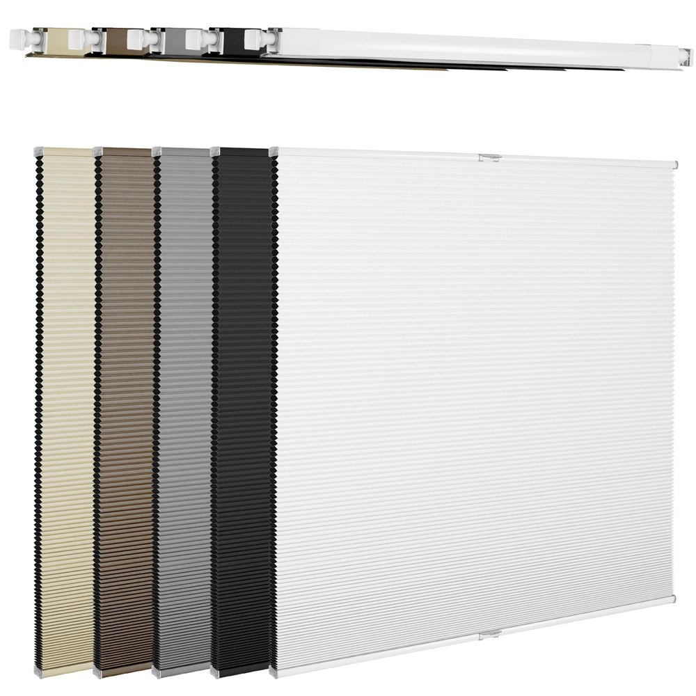 DOING-X Top Down Bottom Up Cellular Shades for Indoor Window, No Drill No Tool Cellular Blinds Blackout Honeycomb Shades, Color-Matched Fabric Noise Reduction Window Shades,39" W x 39" H,White