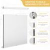 DOING-X Top Down Bottom Up Cellular Shades for Indoor Window, No Drill No Tool Cellular Blinds Blackout Honeycomb Shades, Color-Matched Fabric Noise Reduction Window Shades,39" W x 39" H,White view 2