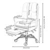 Ergonomic Office Chair Desk Chair PU Leather Computer Chair Back Support Modern Executive Mid Back Rolling Swivel Chair for Women, Men view 2