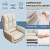 Ergonomic Office Chair Desk Chair PU Leather Computer Chair Back Support Modern Executive Mid Back Rolling Swivel Chair for Women, Men view 3