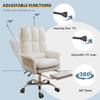 Ergonomic Office Chair Desk Chair PU Leather Computer Chair Back Support Modern Executive Mid Back Rolling Swivel Chair for Women, Men view 4