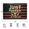 40 Year Wedding Anniversary Him Her Just Married 40 Years 8 X 12 In Wall Dcor Mental Sign Bar Decoration Indoor Outdoor Yard Gifts8 view 3