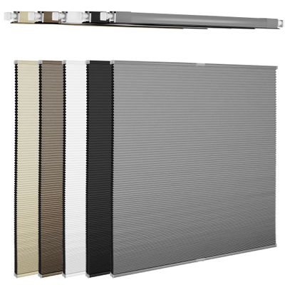 DOING-X Top Down Bottom Up Cellular Shades for Indoor Window, No Drill No Tool Cellular Blinds Blackout Honeycomb Shades, Color-Matched Fabric Noise Reduction Window Shades,80" W x 72" H,Gray