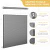 DOING-X Top Down Bottom Up Cellular Shades for Indoor Window, No Drill No Tool Cellular Blinds Blackout Honeycomb Shades, Color-Matched Fabric Noise Reduction Window Shades,80" W x 72" H,Gray view 2