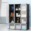 Bookshelf Versatile Plastic Bookcase with Door for Kids' Rooms | Modern, Modular Design | Available Bookshelf with Door Free Combination, Black view 2