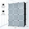 Bookshelf Versatile Plastic Bookcase with Door for Kids' Rooms | Modern, Modular Design | Available Bookshelf with Door Free Combination, Black view 3