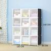 Bookshelf Versatile Plastic Bookcase with Door for Kids' Rooms | Modern, Modular Design | Available Bookshelf with Door Free Combination, Black view 4