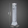 RWGOVLU Outdoor Trash Can Ashtray Outdoor Trash Can Stainless Steel Trash Bins Column Vertical Ashtray Outdoor Waste Bins Corridor Garbage Can view 2