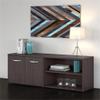 Pemberly Row Low Storage Cabinet with Doors in Storm Gray - Engineered Wood view 2