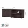 Pemberly Row Low Storage Cabinet with Doors in Storm Gray - Engineered Wood view 3