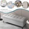 Ottoman With Storage Ottomans Stools Storage Benches Rectangular Storage Footstool Change Shoe Bench Foot Stool For Bedroom And Living Room End Of Bed Bench With Soft Close Lid Foot Rest For Living Ro view 3