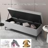 Ottoman With Storage Ottomans Stools Storage Benches Rectangular Storage Footstool Change Shoe Bench Foot Stool For Bedroom And Living Room End Of Bed Bench With Soft Close Lid Foot Rest For Living Ro view 4