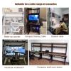 GFFQLXHT 39.3in Gaming Desk with Bookshelf Combo, Computer Desk with Pegboard, Large Writing Table with Desktop Shelves, Ample Leg Room, for Home Office (Brown, 39.3in) view 4
