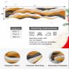 Abstract Mantel Scarf for Fireplace 60 x17 Inch Modern Geometric Ombre Orange Gray Ocean Wave Stripe Fireplace Mantle Scarves Mantel Cover Runner for Home Living Room Holiday Party Decorations view 4