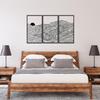DecoSoul Mountain Metal Wall Art Set of 3, Mountain Range View, Outdoor Nature Decoration Line Wall Art, Extra Large Wall Art, Nature and Forest Decoration, (19.7 x 13 / 50 x 33 cm (Each Pieces)) view 3
