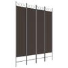 ANYCHOLE 4-Panel Room Divider Brown 63"x78.7" Fabric,Spacious Room Divider with 4 Panels for Privacy and Sun Block in Brown Dividers for Bedroom, Divider Furniture view 2