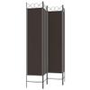 ANYCHOLE 4-Panel Room Divider Brown 63"x78.7" Fabric,Spacious Room Divider with 4 Panels for Privacy and Sun Block in Brown Dividers for Bedroom, Divider Furniture view 4