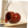 Ceramic Jar Fountain for Fish, Red Zen Decor, Easy Clean view 4