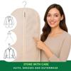24x62 Cotton Garment Bag for Hanging Clothes, Garment Cover for Dust Free Storage view 3