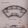 GZHERVICES Solid Wood Chinese Tea Cup Holder, Wall Decoration Teaware Storage Rack with LED Light, Wall Hanging Bogu Rack Wall Mounted Teapot Display Stand Floating Shelves view 2