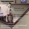 GZHERVICES Solid Wood Chinese Tea Cup Holder, Wall Decoration Teaware Storage Rack with LED Light, Wall Hanging Bogu Rack Wall Mounted Teapot Display Stand Floating Shelves view 3