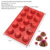 3 Styles Chrysanthemum Cup Shape Silicone Flower Cake Dessert Mold French Pastry Mousse Pudding Jelly Moulds DIY Baking Supplies (15 Cavities Deep Flower Cups Silicone Mold) view 2