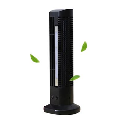 CAJDEOPYE Tower Fan, Small Stand up Desk Fan, with 2 Speeds, 2 Dimming Adjustable Angle Night Light, USB Power, Personal Bladeless Fan for Home Bedroom Office, Electric Table Fan /1301