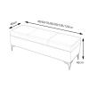 End of Bed Bench, Leather Upholstered Bench with Seat, Modern Storage Ottoman with Metal Legs for Living Room, Entryway, Bedroom view 2