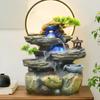 thalo Tabletop Fountains Rockery Flowing Water Desktop Fountain Ornaments Circulating Water Feature Tea Room Desktop Fortune Feng Shui Wheel Indoor Waterfall Feature view 4