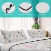 Christmas Pink Tree Quilt Twin Bedding Set, Contemporary Minimalist Grey Lightweight Summer Quilt with Pillow Shams 3 Pieces Microfiber Soft Quilt Set Bedspread Coverlet for All Seasons view 4
