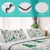 Christmas Green Tree Quilt King Bedding Set, Snowflake Cartoon Grey Geometric Lightweight Summer Quilt with Pillow Shams 3 Pieces Microfiber Soft Quilt Set Bedspread Coverlet for All Seasons view 4