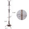 Kitsanery Coat Rack Freestanding,Metal Coat Tree with Umbrella Holder,Hat and Coat Rack Stand for Entryway, Hallway, Living Room, Bedroom (Brown) view 2