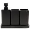 YMXYJM Bathroom Accessories Set, 4 Pcs Bathroom Accessory Set, Soap Dispenser, Toothbrush Holder, Qtip Holder Set, Bathroom Sets Complete, Bathroom Sink Set for Modern Home,Matte Black view 1