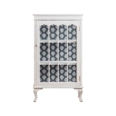 LUNIZ Modern Buffet Cabinet Home Retro Print Porch Cabinet Dining Side Cabinet Simple Old Glass Homestay Storage Cabinet Display Storage Cabinets(S:66.5CMX40.5CMX114.5CM)
